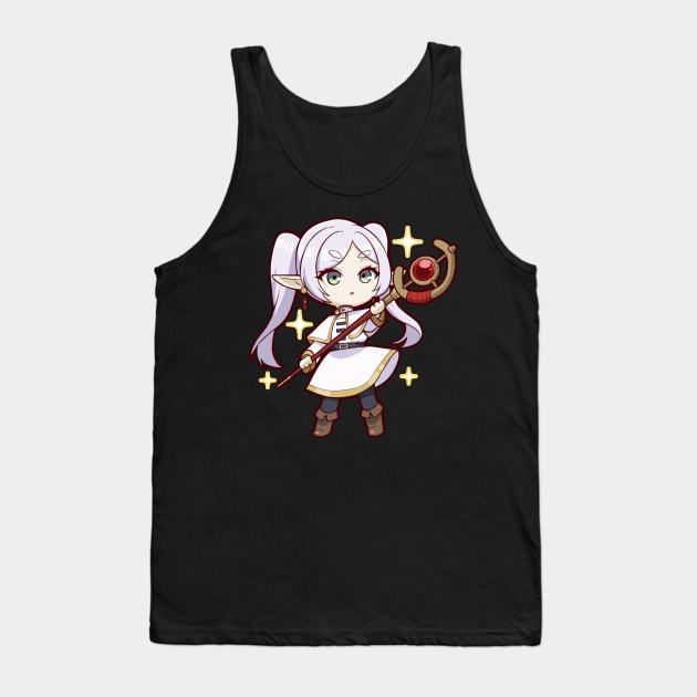 Frieren - Frieren Chibi Tank Top by Despuntater